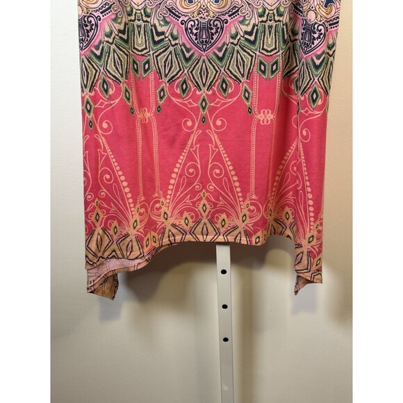 Sleeveless Bright Pink Paisley Print W Cut Out Lace Sz 14-16 Women’s - Picture 4 of 10